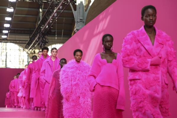 Valentino gets pretty in pink in bold Paris show AP News
